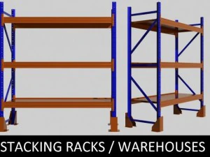 scaffale impilabile Modello 3D