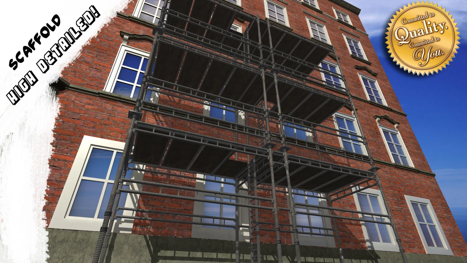 scaffold 3D Model .c4d .max .obj .3ds .fbx .stl .blend 