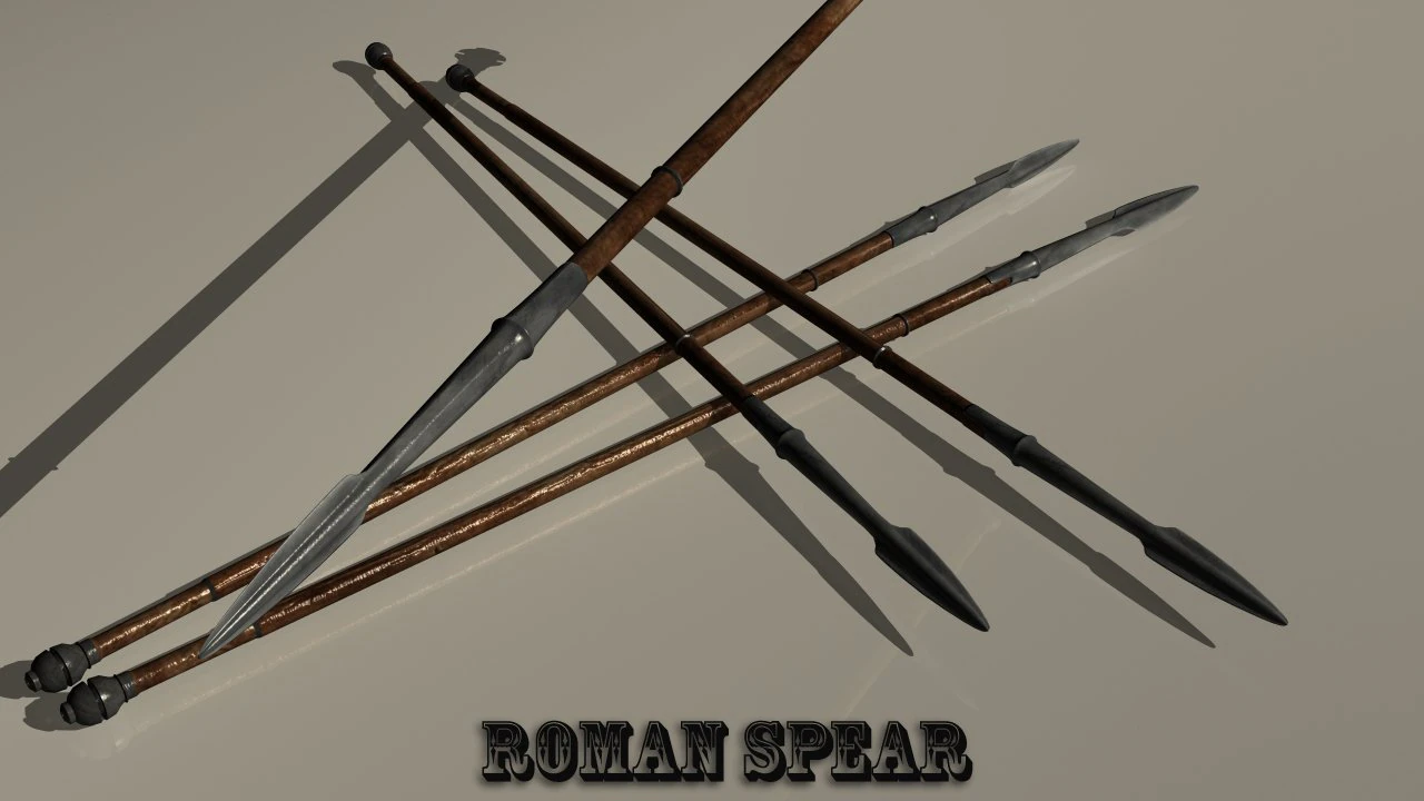 roman spear 3D Model .c4d .max .obj .3ds .fbx .stl .blend