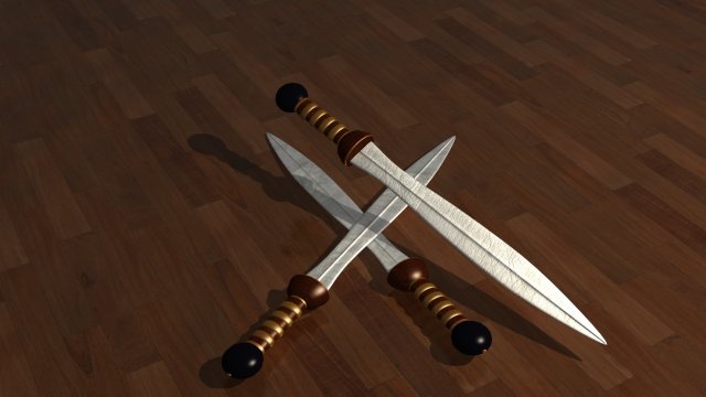 roman sword 3Dモデル .c4d .max .obj .3ds .fbx .stl .blend 