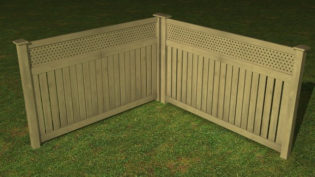 wooden fence Modèle 3D .c4d .max .obj .3ds .fbx .stl .blend 