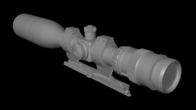 sniper scope Model 3D .c4d .max .obj .3ds .fbx .stl .blend 