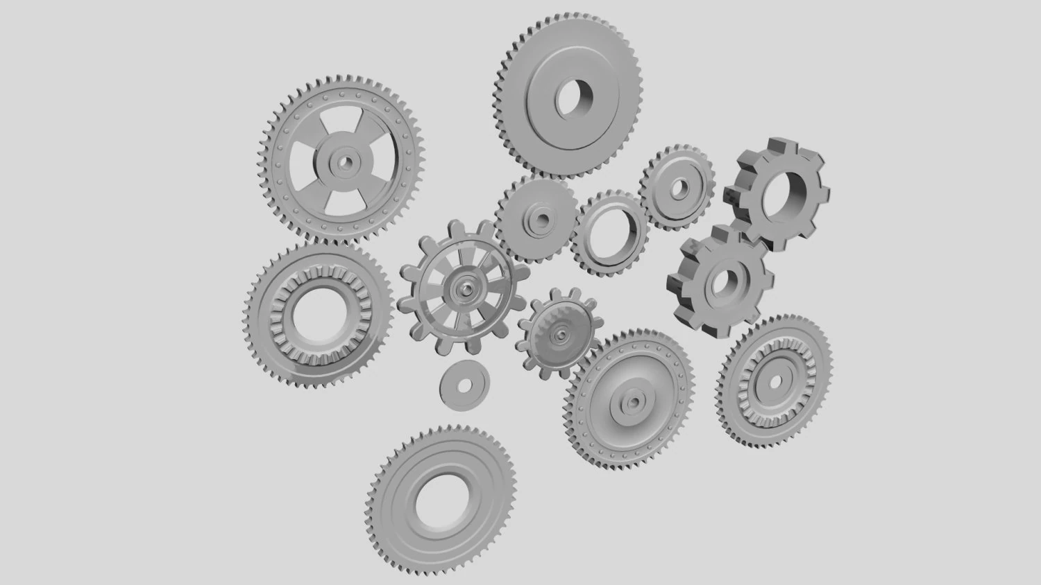cogs merchanism 3D Model .c4d .max .obj .3ds .fbx .stl .blend 