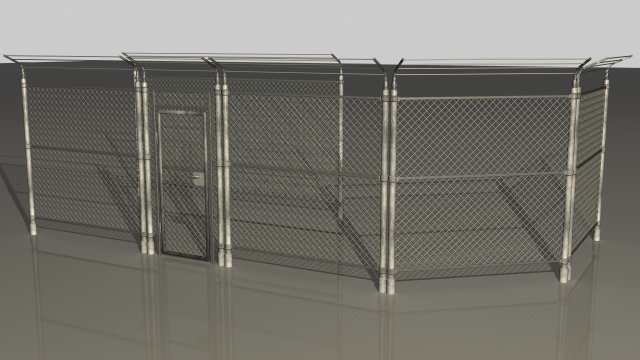 wired fence Modelo 3D .c4d .max .obj .3ds .fbx .stl .blend 