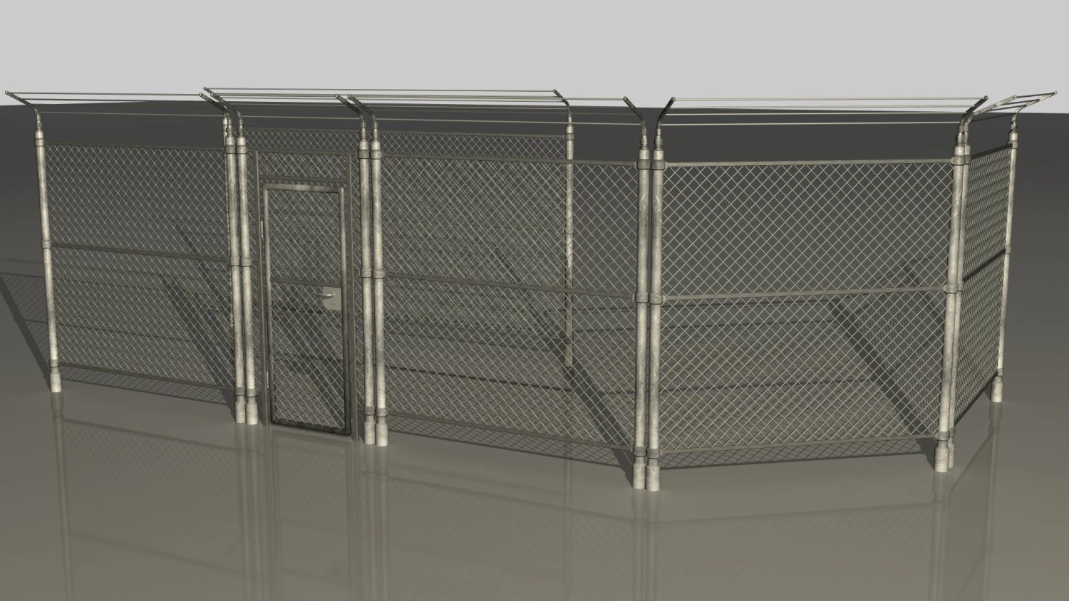 wired fence 3D Model .c4d .max .obj .3ds .fbx .stl .blend 
