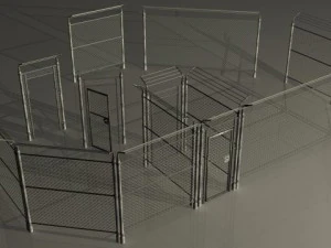 wired fence 3D Model