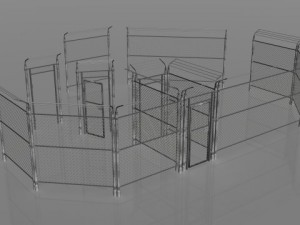 wired fence Modelo 3D