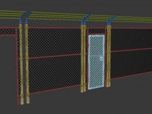wired fence Modelo 3D