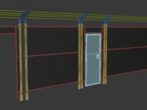 wired fence 3D Model