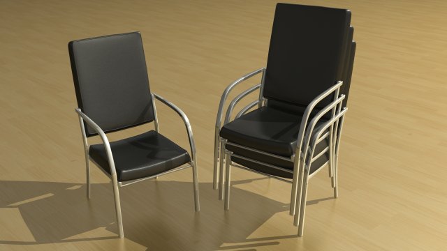 black leather chair 3Dモデル .c4d .max .obj .3ds .fbx .stl .blend