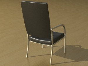 black leather chair 3Dモデル