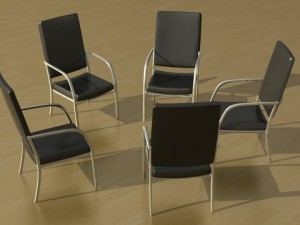 black leather chair 3Dモデル