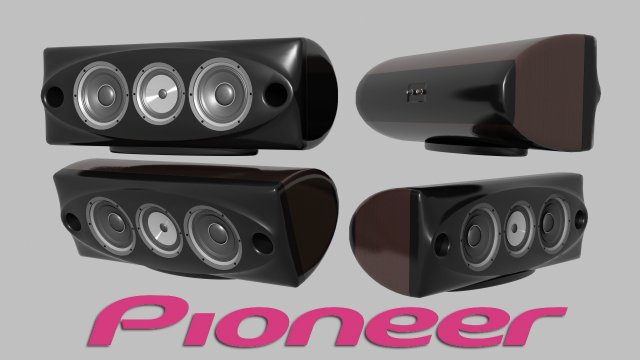 pioneer s7exw 3way centre speaker Model 3D .c4d .max .obj .3ds .fbx .stl .blend 