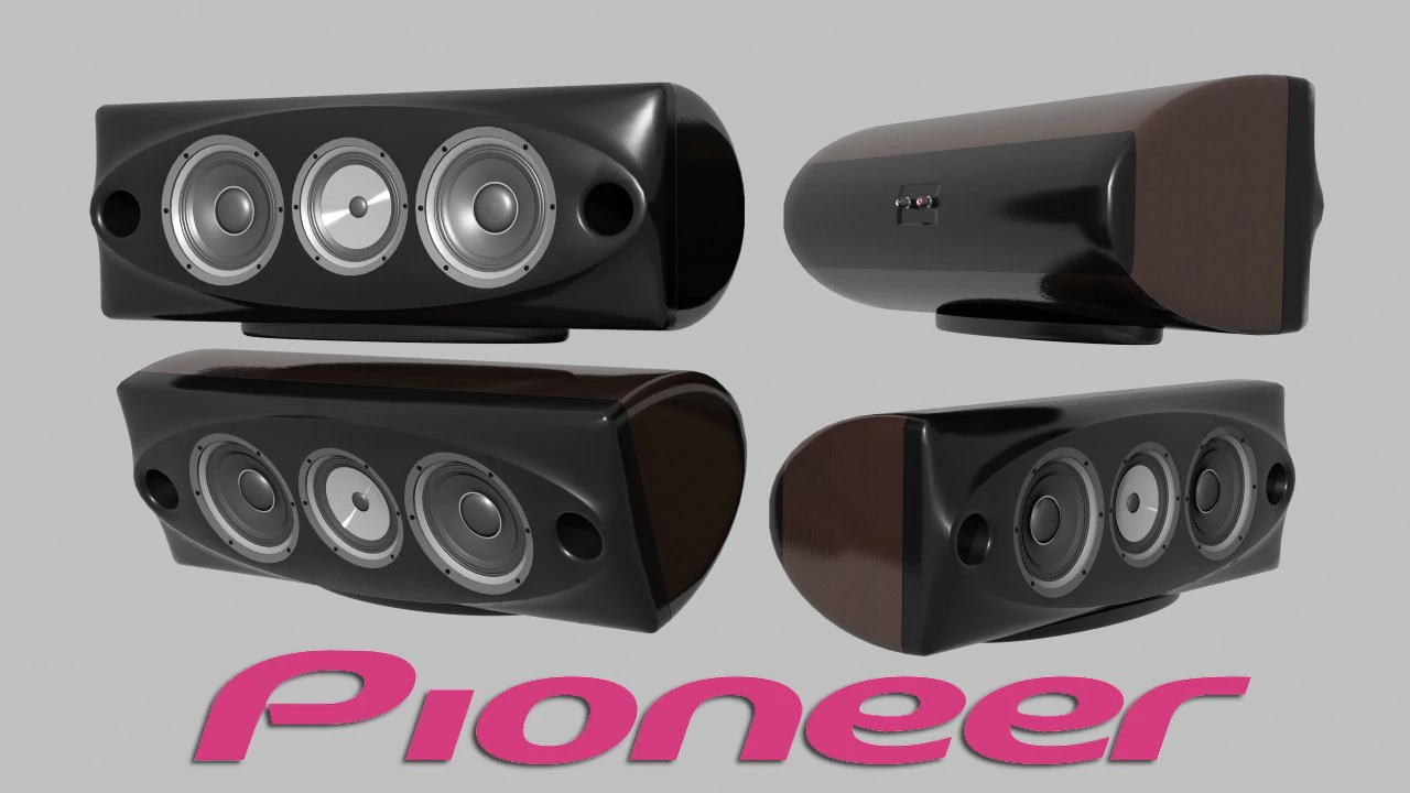 pioneer s7exw 3way centre speaker 3D Model .c4d .max .obj .3ds .fbx .stl .blend 