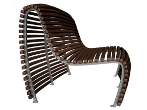 बीबी इटालिया आधुनिक लकड़ी की बेंच 3D मॉडल