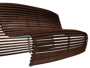 बीबी इटालिया आधुनिक लकड़ी की बेंच 3D मॉडल