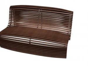 bb italia modern wooden bench Model 3D