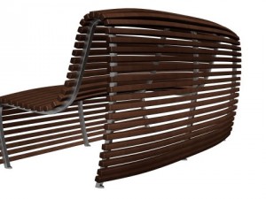 bb italia modern wooden bench Model 3D