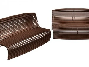 बीबी इटालिया आधुनिक लकड़ी की बेंच 3D मॉडल