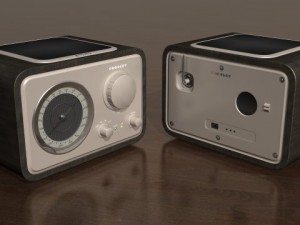 crosley solo table radio fm am aux 3D Модель