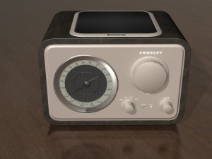 crosley solo table radio fm am aux 3D Модель