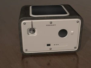 crosley solo table radio fm am aux 3D Model