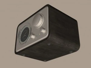 crosley solo table radio fm am aux 3D Model