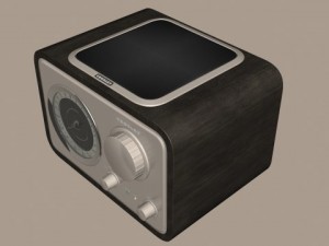 crosley solo table radio fm am aux 3D Модель