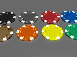 casino poker chips collection 3D Model