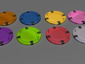 casino poker chips collection 3D Model
