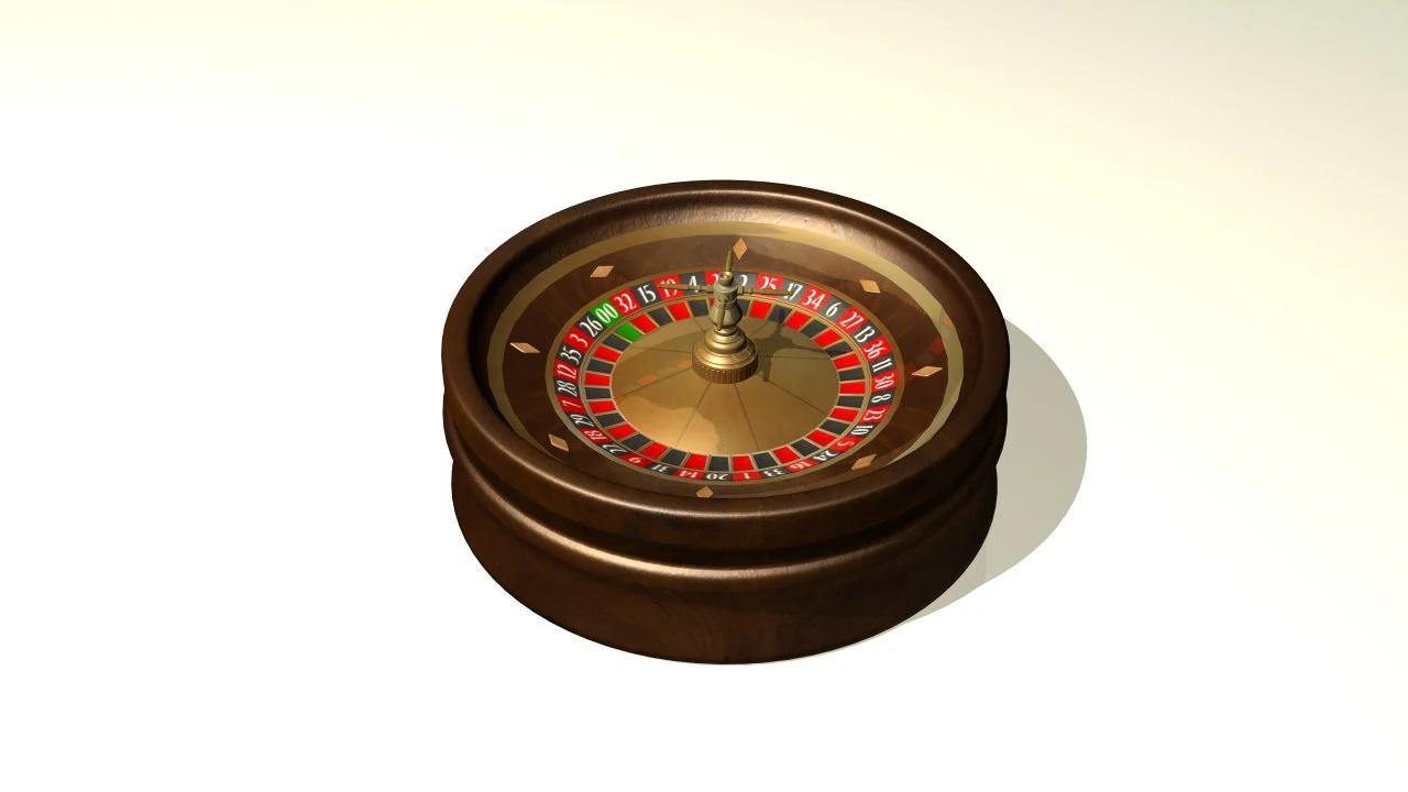 roulette wheel 3D Model .c4d .max .obj .3ds .fbx .stl .blend 