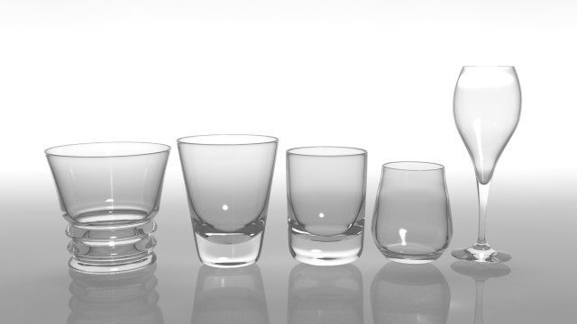 glass pack collection 02 3D Model .c4d .max .obj .3ds .fbx .stl .blend 