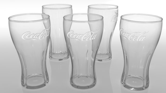 coca cola glass classic Model 3D .c4d .max .obj .3ds .fbx .stl .blend 