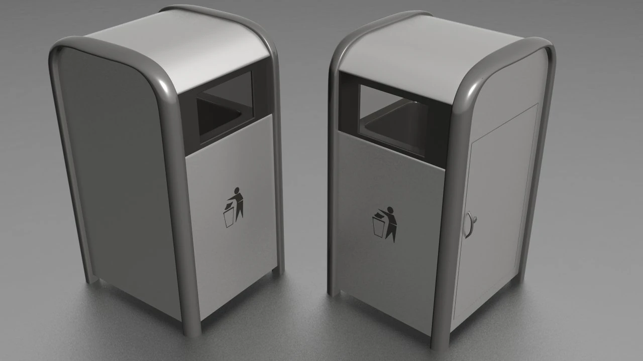 trash bin 3D Model .c4d .max .obj .3ds .fbx .stl .blend 