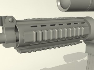 carbine m4a1 modified attachable scope 3D-Modell