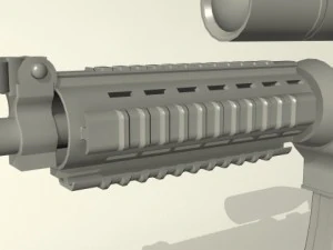 carabina m4a1 alcance acoplable modificado Modelo 3D