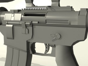 carbine m4a1 modified attachable scope 3D-Modell
