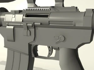 carabina m4a1 alcance acoplable modificado Modelo 3D