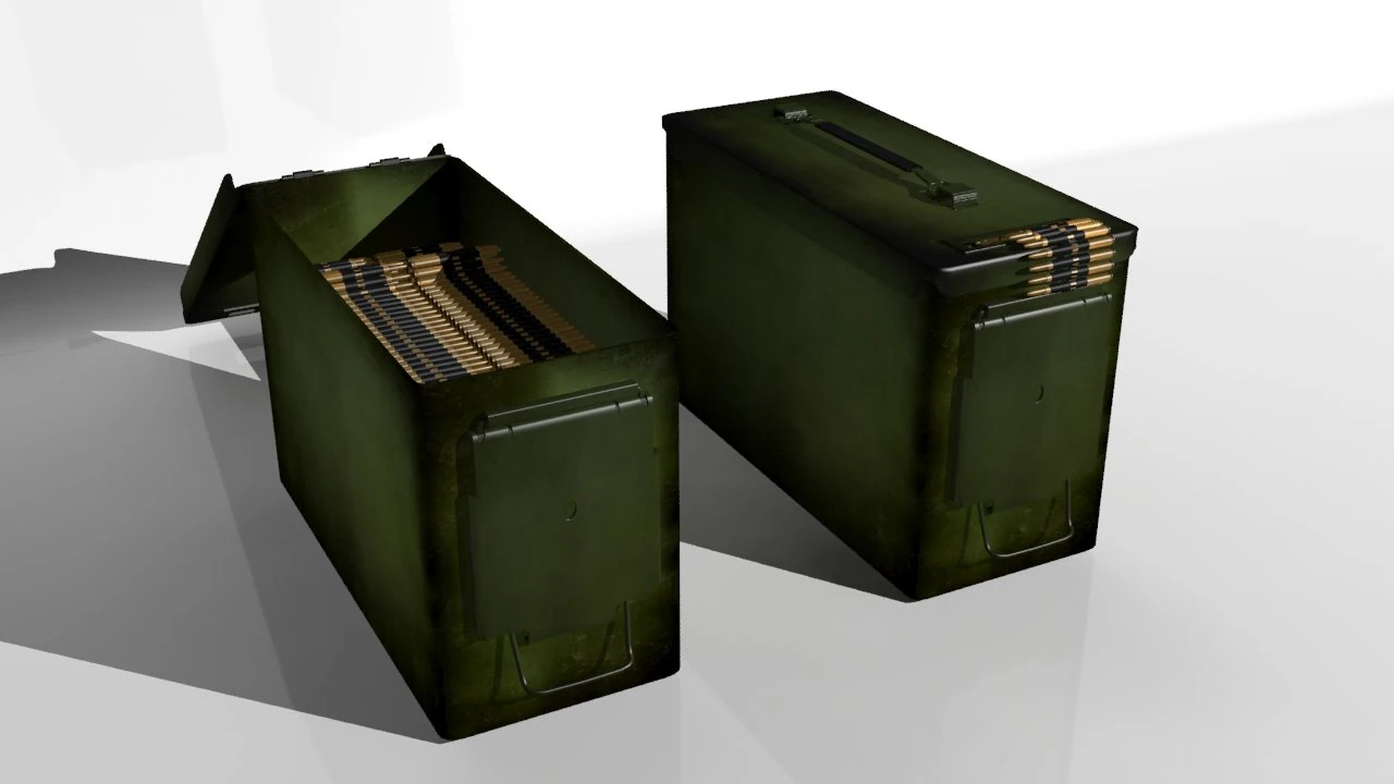 ammo box very detailed 3D Model .c4d .max .obj .3ds .fbx .stl .blend 