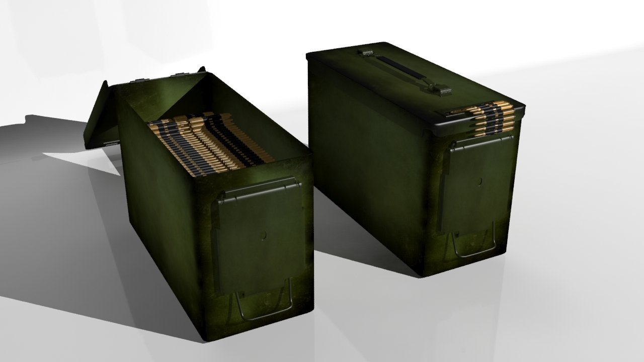 Снаряды. ammo box very detailed 3D Модели. 