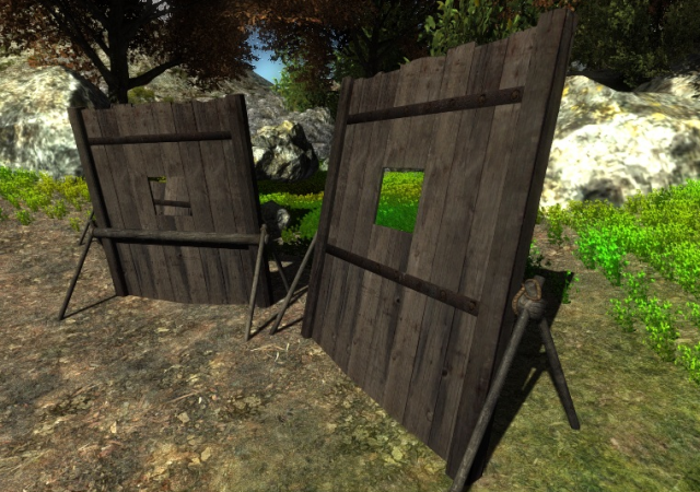wooden barricade 3D Модель .c4d .max .obj .3ds .fbx .stl .blend 