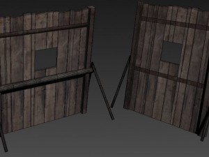 wooden barricade 3D Модель