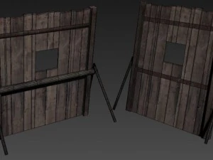wooden barricade 3D Model