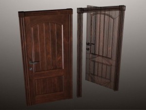 wood door 04 3D Model