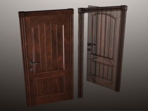 wood door 04 3D-Modell