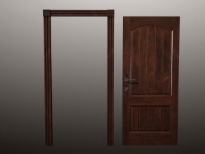 wood door 04 3D 模型
