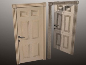 wood door 02 3D Model