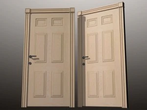 wood door 02 3D Model