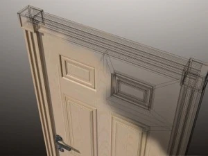 wood door 02 3D Model