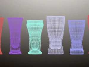 cole&ccedil;&atilde;o de embalagens de vidro 06 Modelo 3D